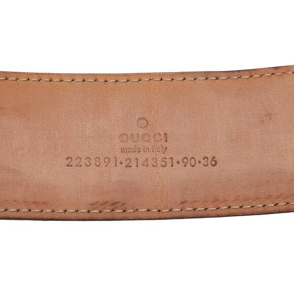 Gucci Interlocking G Belt, Size 90/36, Black Leather, 223891 - Picture 14 of 15